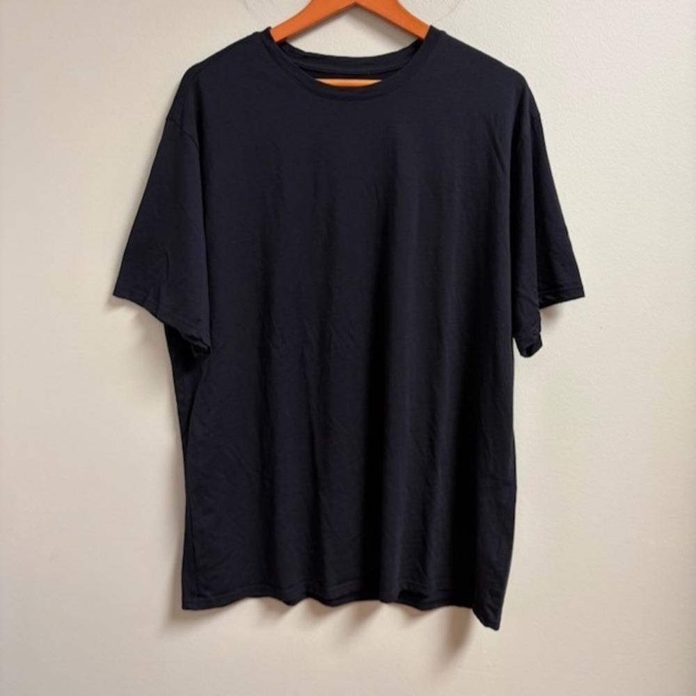 Quince Mens 100% Merino Wool All-Season Base Layer Tee Black Short Sleeve XXL